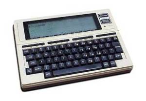 The first laptop computer, TRS 80 Model 100